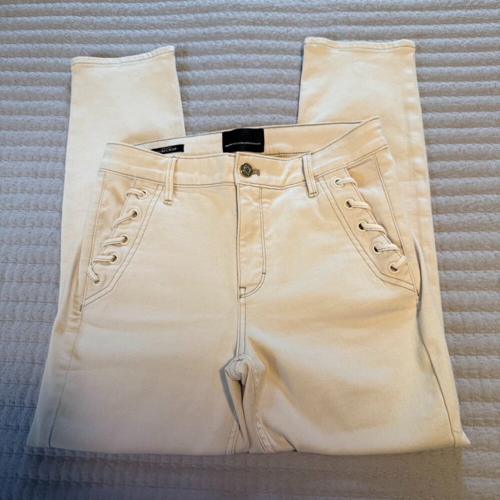 White House Black Market Khaki Pants Lace Up